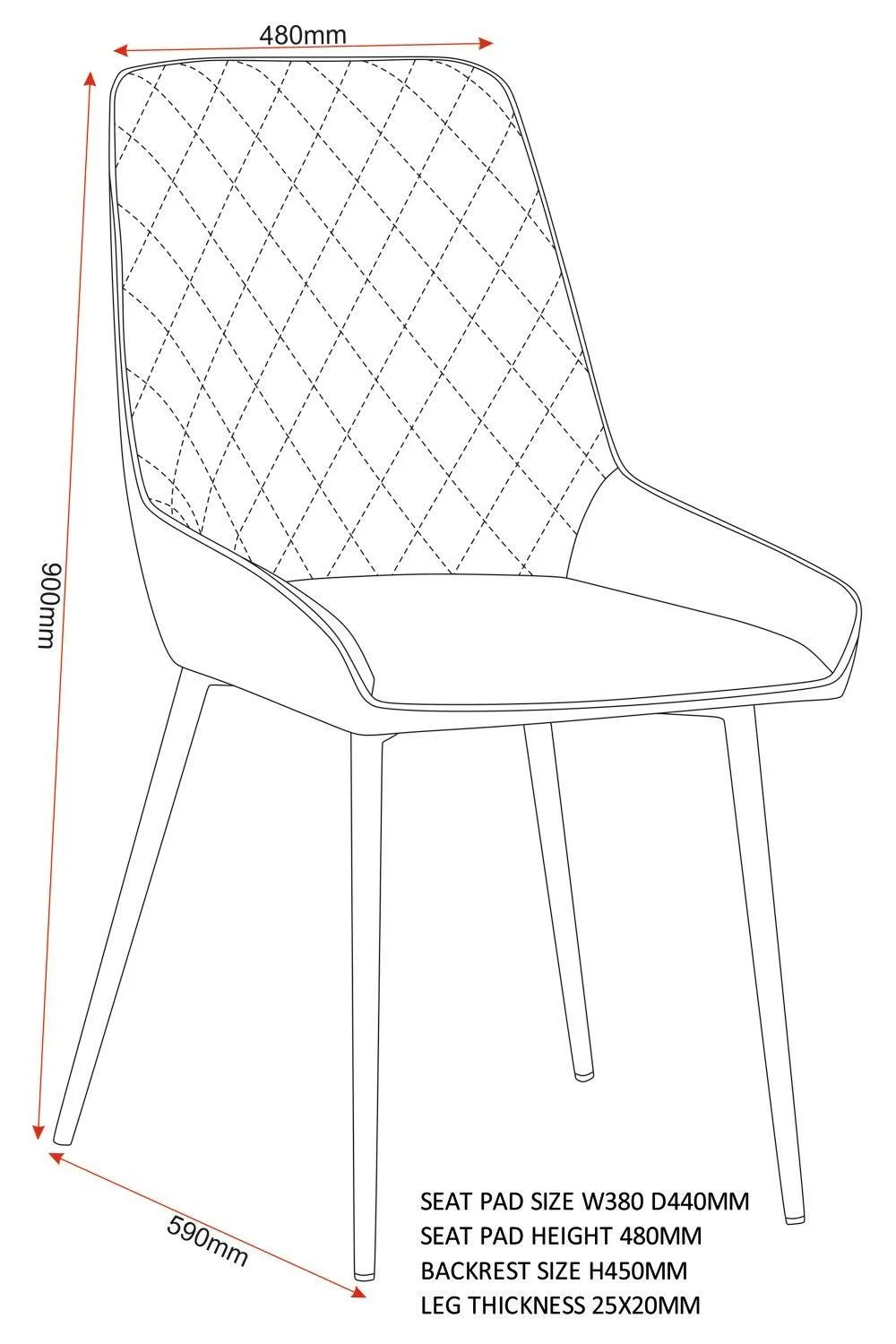Seconique Avery Chair ( Pair ) in Emerald 6