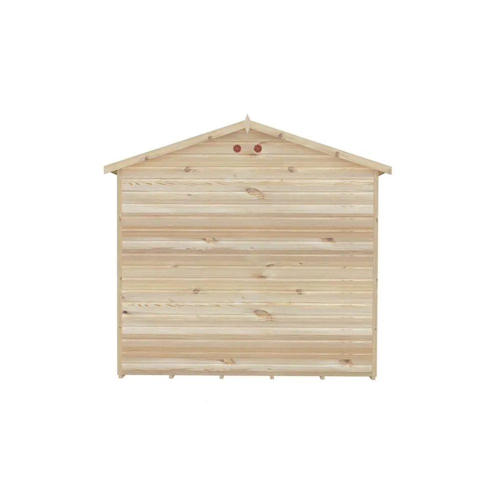 Shires Mayfield 12 x 8 Summerhouse - Wood - L239 x W357 x H2229 cm in Light Brown 5