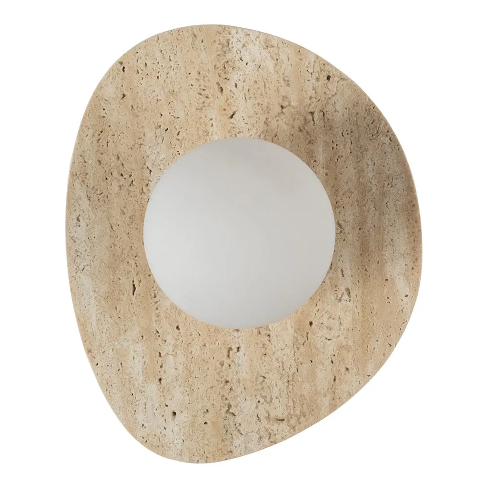 Heal's Element IP44 Wall Light Travertine Stone 2