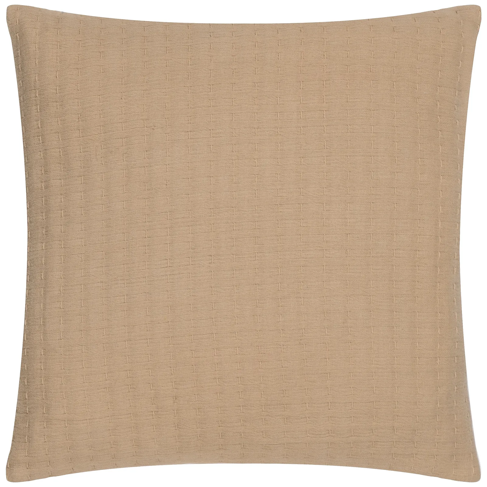 Yard Hush Stitched 100% Cotton Cushion in Taupe 2