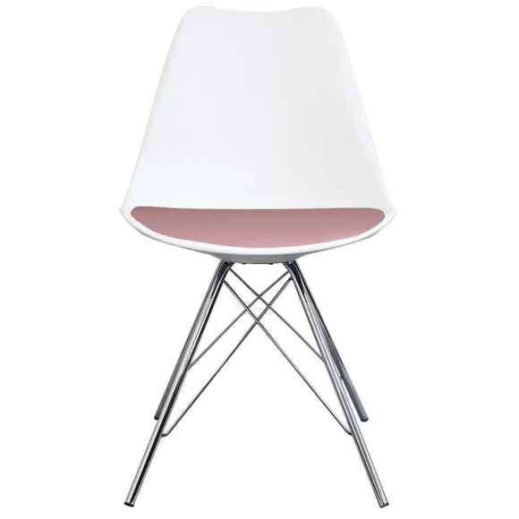 Fusion Living Soho White Plastic Dining Chair 3