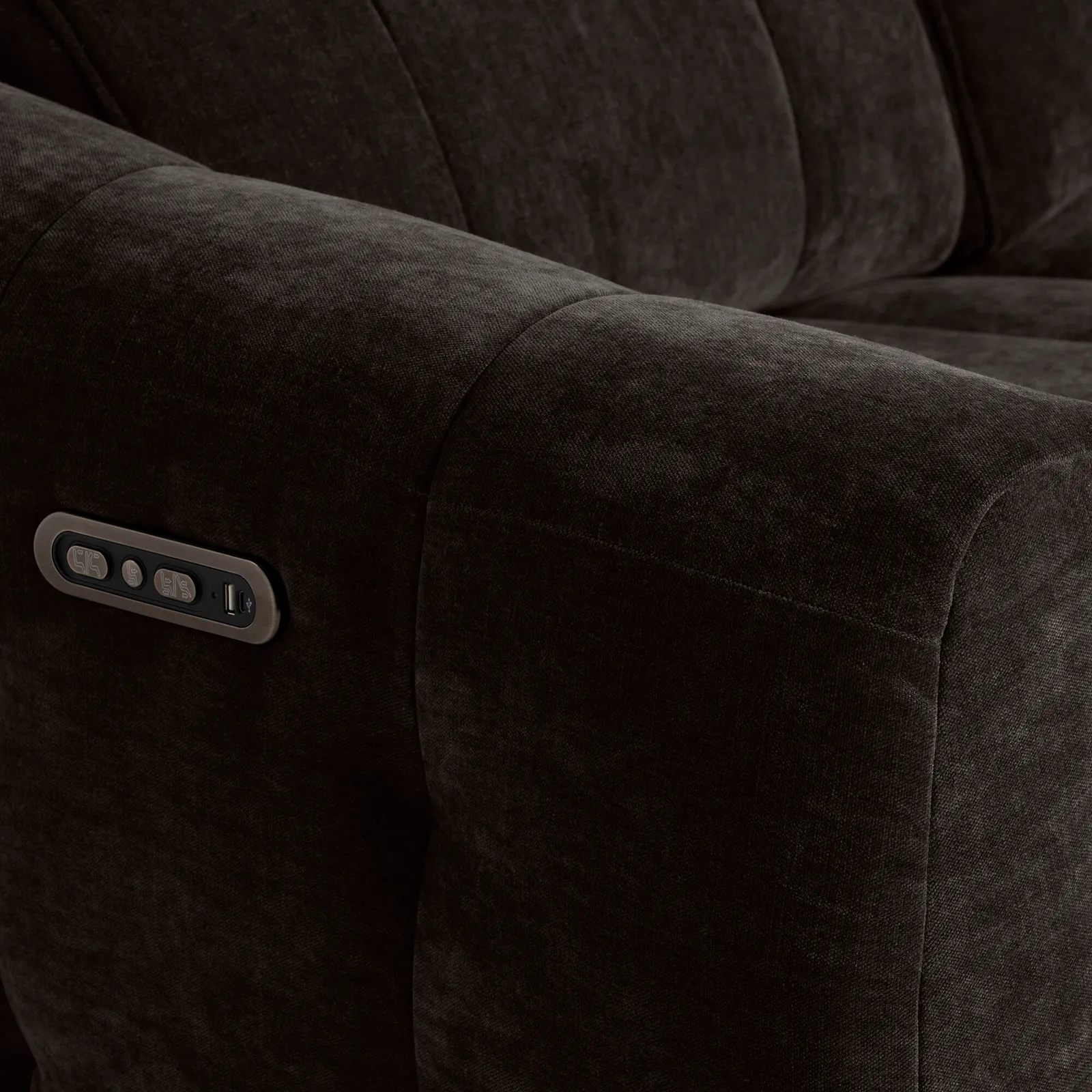 Montgomery 2 Power Seater & Headrest, Brown Fabric | Barker & Stonehouse 3