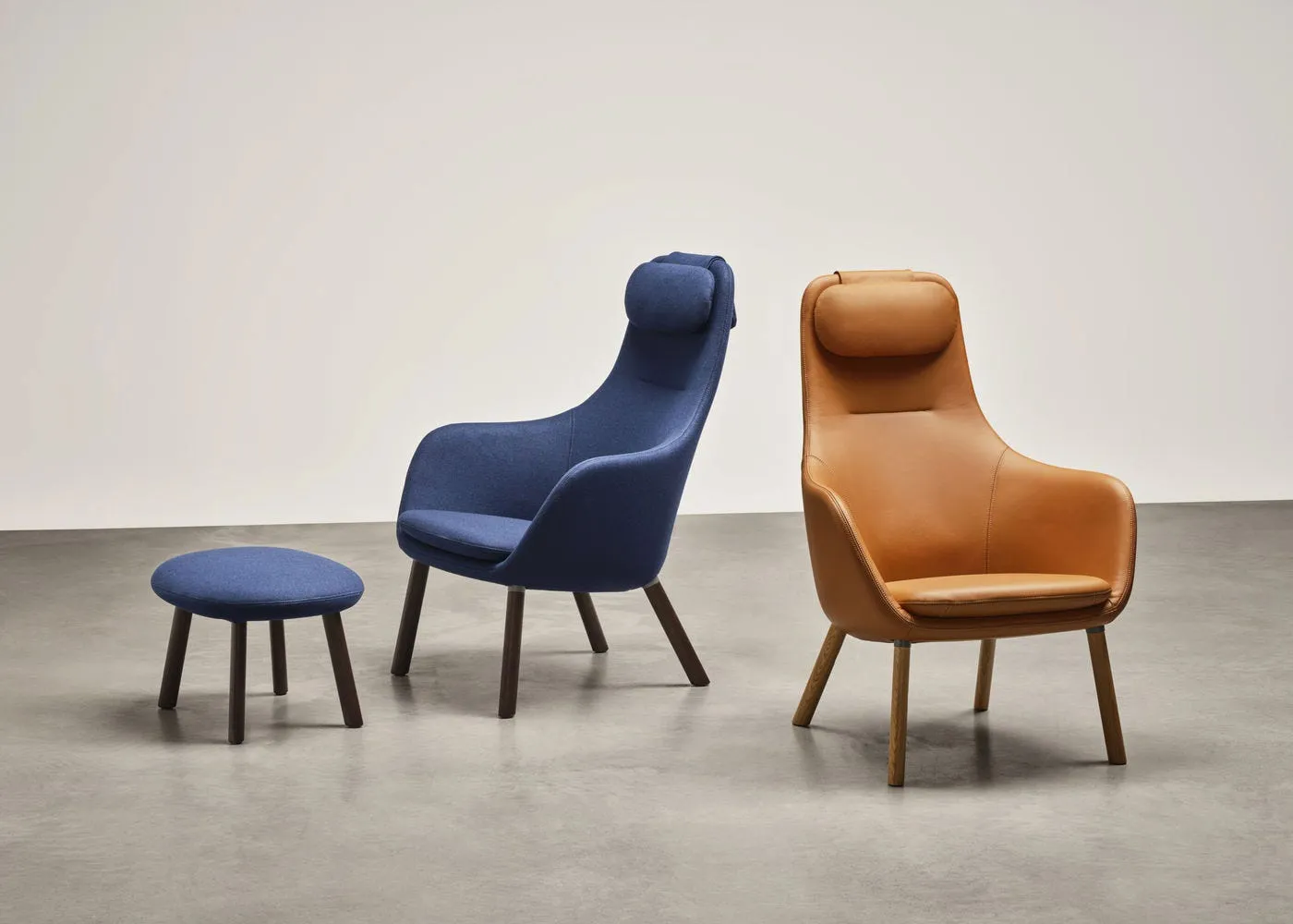Vitra HAL Lounge Chair, Cognac Leather Oak Legs 2