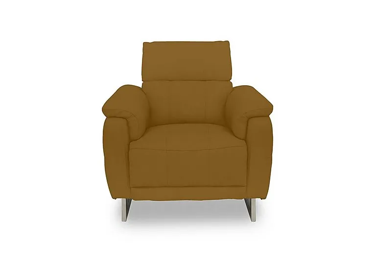 Moet Fabric Power Recliner Chair with Telescopic Headrest - Opulence Saffron