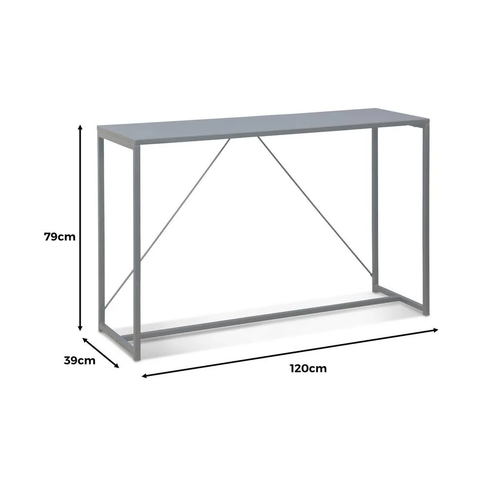 sweeek 120cm Metal Console With Reinforcement Bar in Black 6