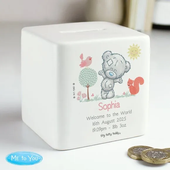 Personalised Tiny Tatty Teddy Woodland Animals Money Box 2