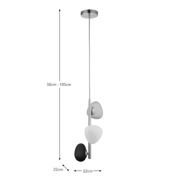 Pebble 3 Light Adjustable Pendant Light 6