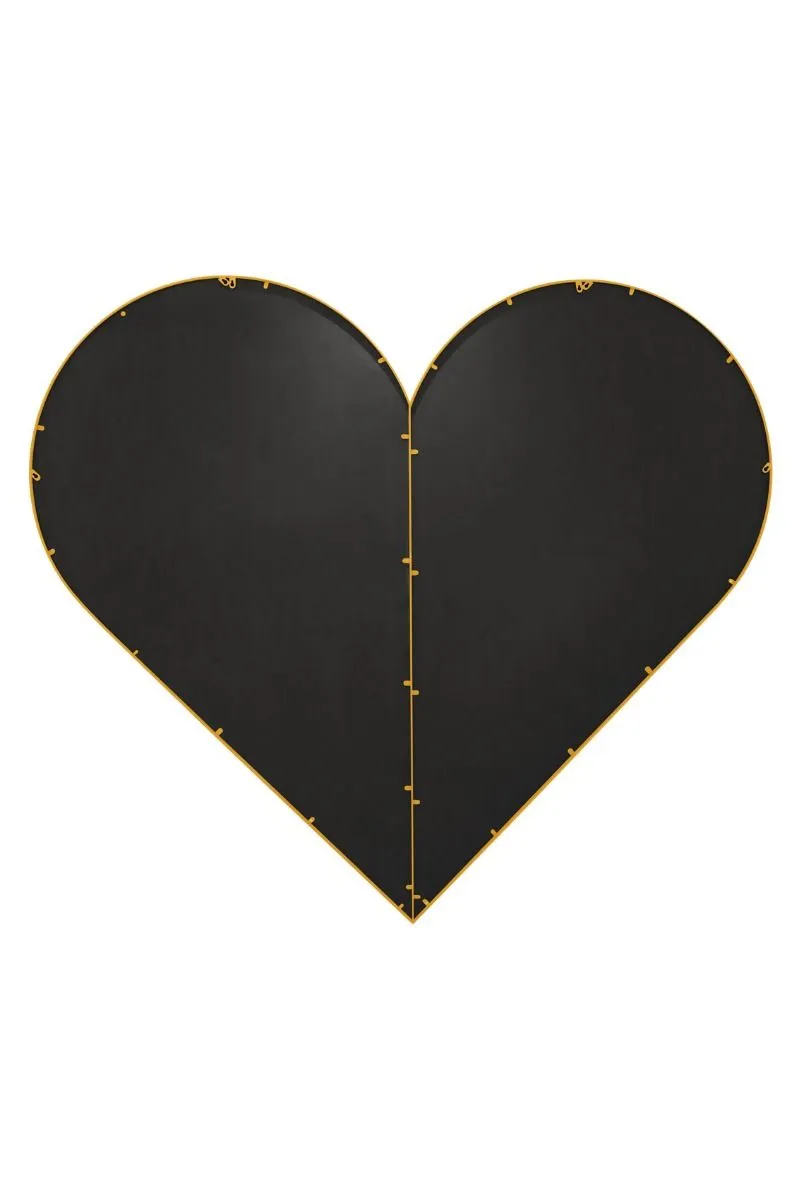 MirrorOutlet Gold Metal Framed Heart Shaped Leaner/Wall Mirror (180CM X 180CM) 3