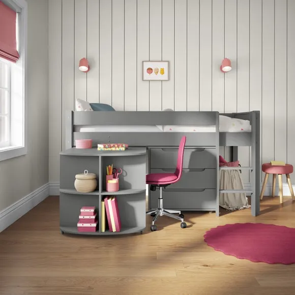 Classic Midsleeper With Pull Out Desk And 3 Drawer Chest 2