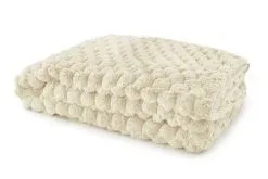 New Edge Blinds NewEdgeBlinds Leah Collection Deluxe Throw in Cream (55" x 71"), Cream