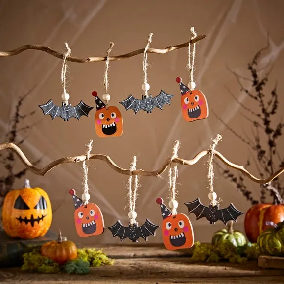 Pack of Wooden Halloween Decorations