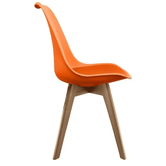 Fusion Living Soho Plastic Dining Chair with Squared Legs 4
