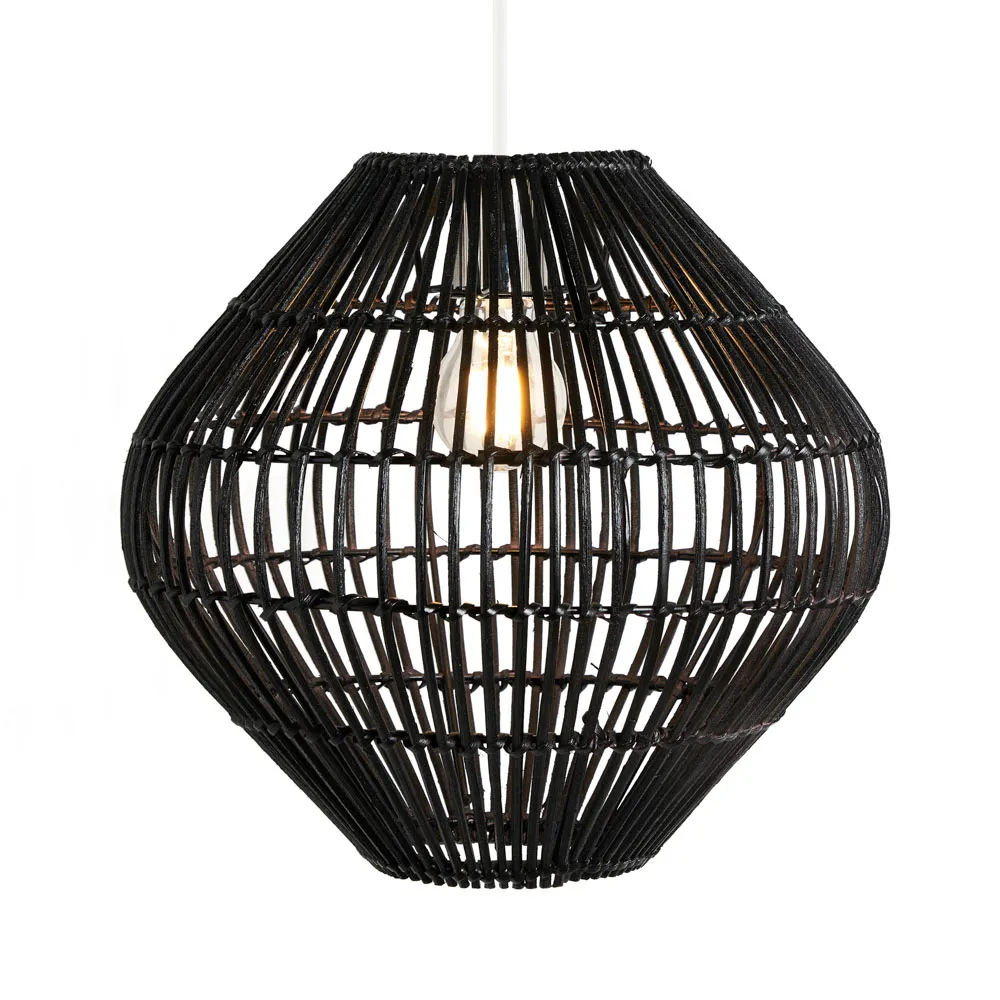 Bamboo Bobbin Easyfit Shade, Matte Black 1