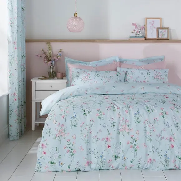 Sweetpea Polycotton Duvet Cover & Pillowcase Set