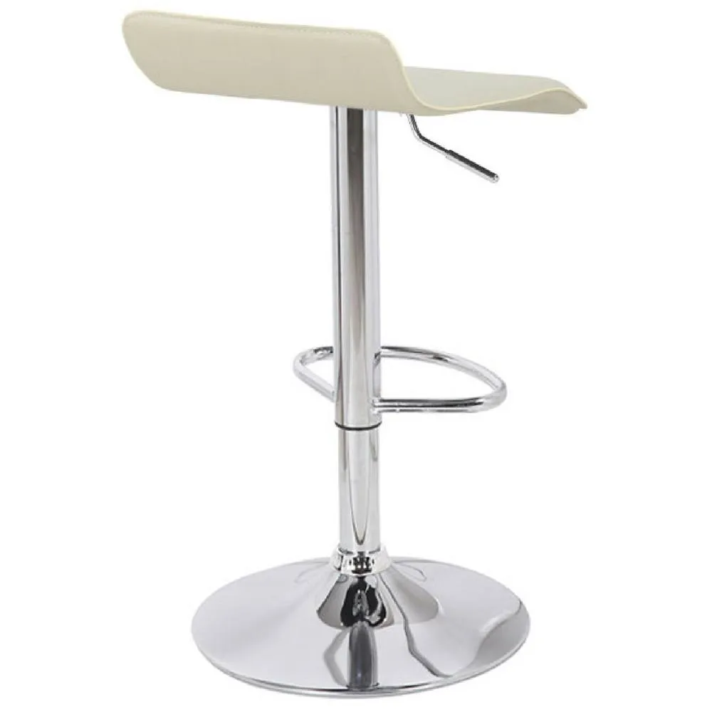 netfurniture Zest Cream Padded Kitchen Bar Stool - Height Adjustable 4