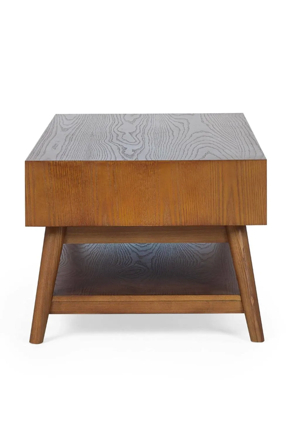 Julian Bowen Lowry 2 Drawer Coffee Table with Shelf in Tan 6