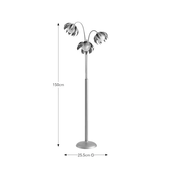 Alder Art Deco 3 Light Floor Lamp 5