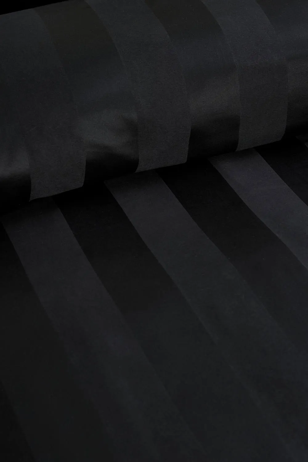 Catherine Lansfield 'So Soft Satin Stripe' Duvet Cover Set in Black 3