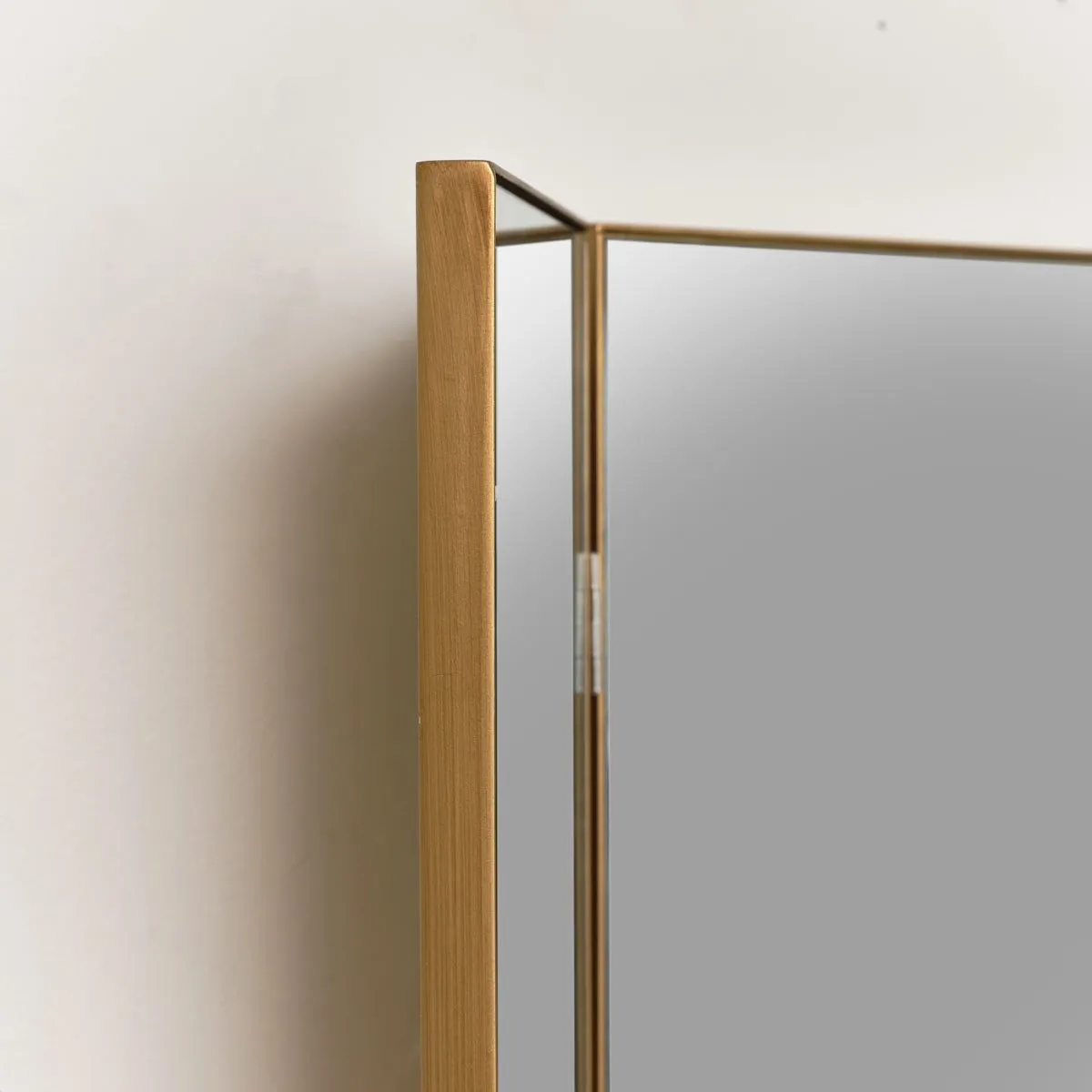 Melody Maison Large Gold Dressing Table Triple Mirror - 70cm X 60cm 4