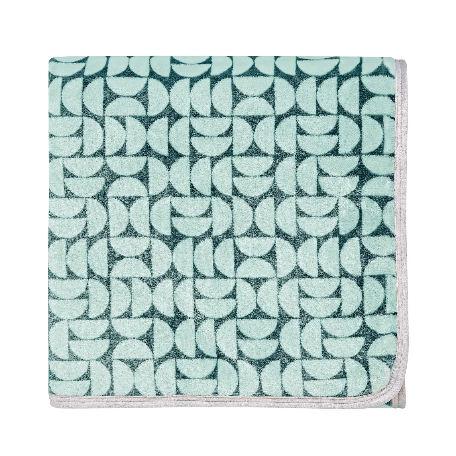 Helena Springfield Liv Tolka Teal Fleece Throw Blue/White