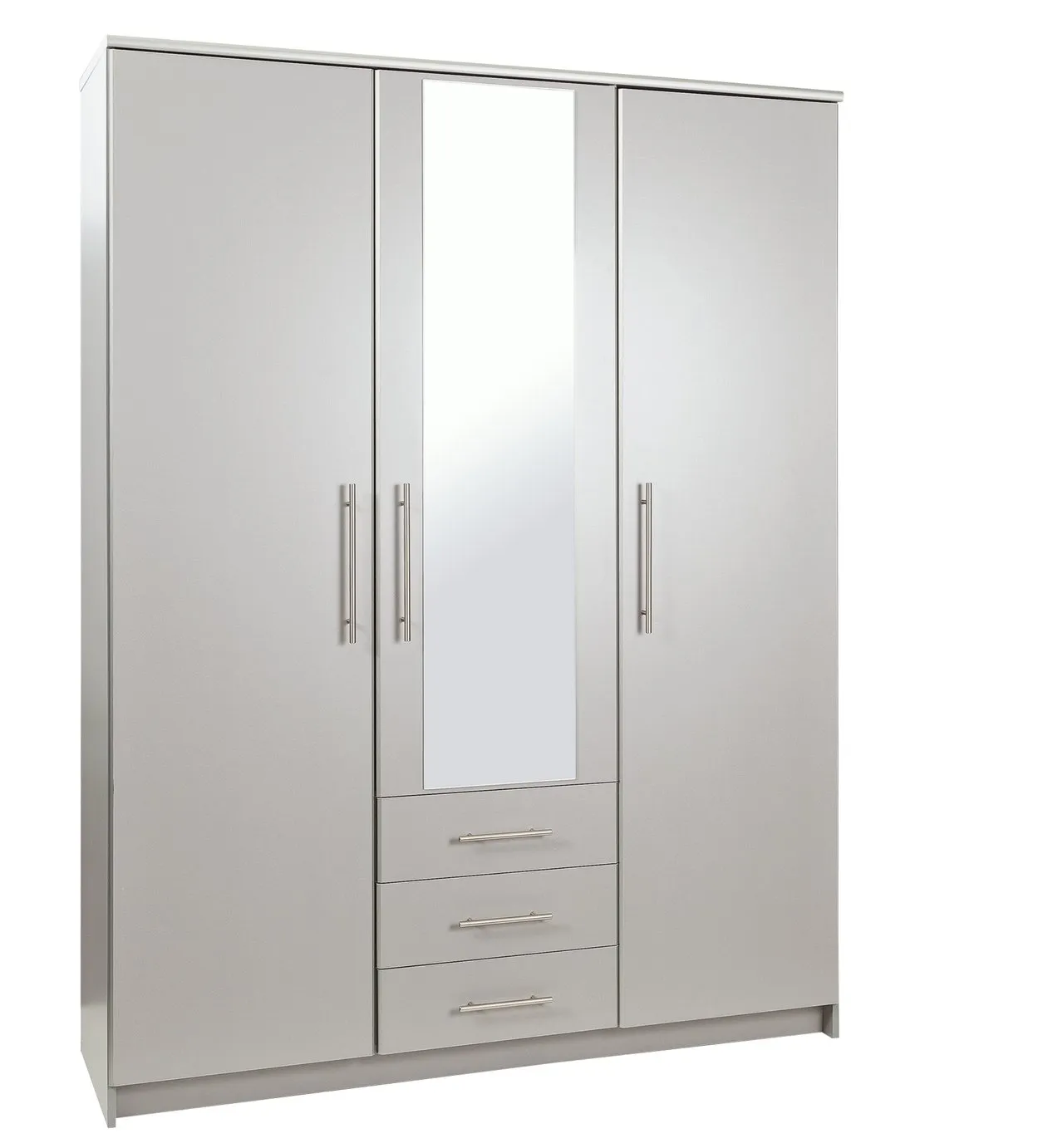 Argos Home Normandy Large 3 Dr 3 Drw Mirror Wardrobe - Grey