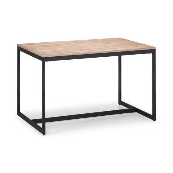 Tribeca 4 Seater Rectangular Dining Table with 2 Benches, Black 5