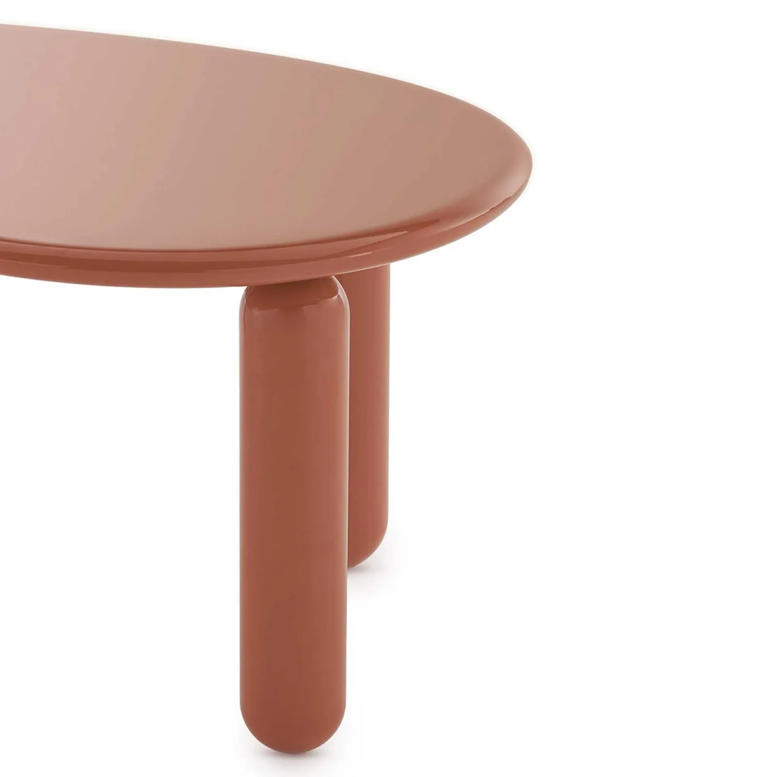 Kartell Undique Mas Side Table 119X59X44 Orange, Round Wood | Barker & Stonehouse 6