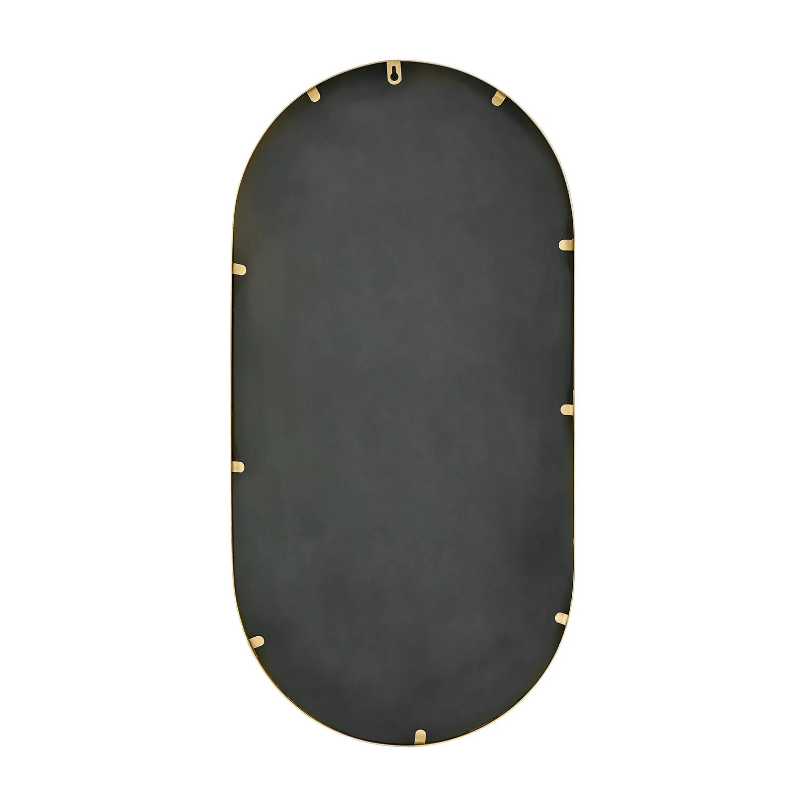 FurnitureboxUK Jupiter 80cm x 40cm Art Deco Gold Metal Frame Oval Hallway Bedroom Dining & Living Room Wall Mirror 5