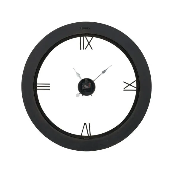 Newborough Burr Wood Effect Open Face Round Wall Clock 5