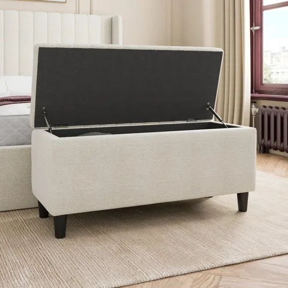 Alara Chenille End of Bed Storage Ottoman 2