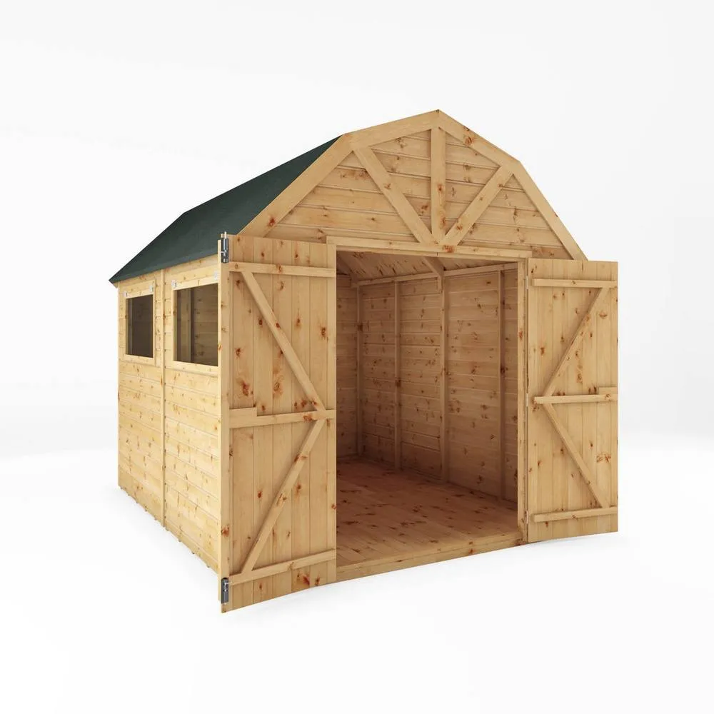 Mercia 10 x 8 Ft Premium Shiplap Dutch Barn Shed - L297 x W253.9 x H262.6 cm in Brown 2