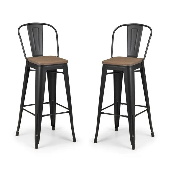 Grafton Set Of 2 Bar Stools, Metal 2