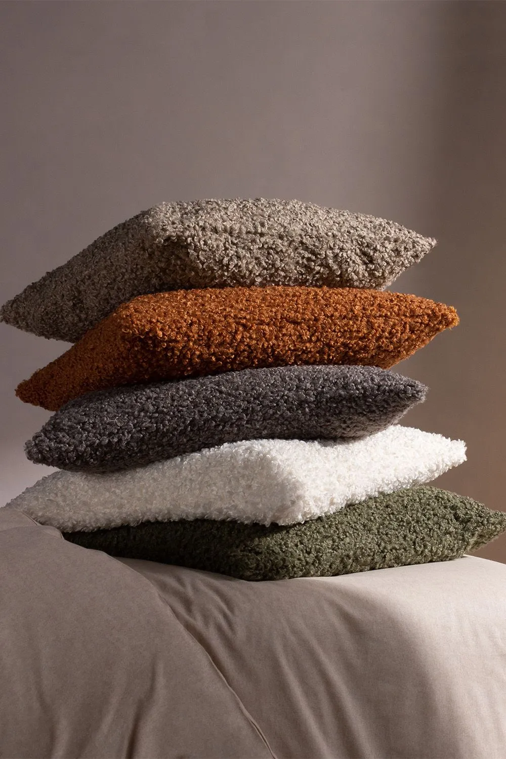 Yard Cabu Chunky Boucle Cushion in Ecru 6