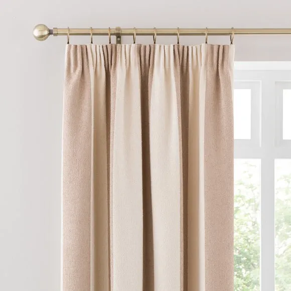 Boucle Stripe Pencil Pleat Curtains 1