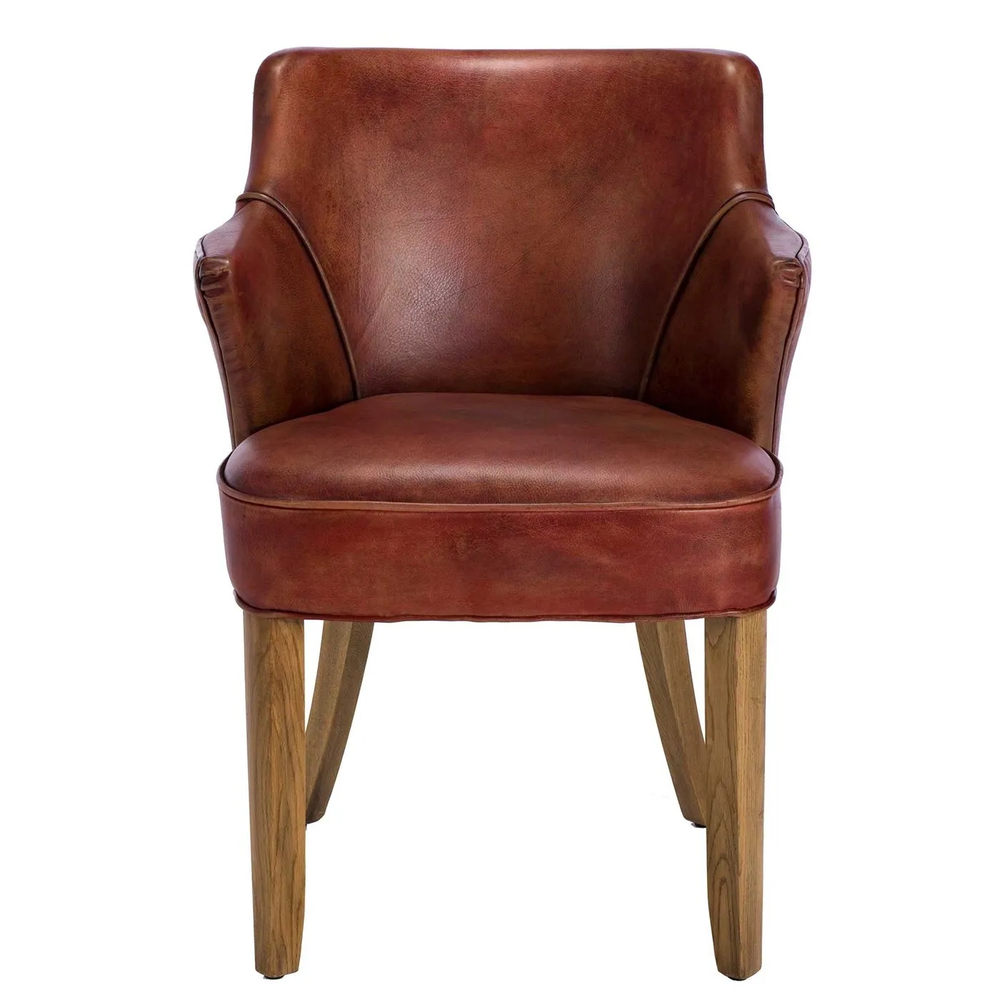 Timothy Oulton Lannister Dining Chair, Brown Leather | Barker & Stonehouse 2