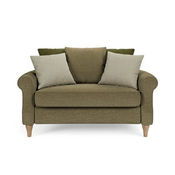 Millie Herb Green Chenille Combo Scatter Back Love Seat 6