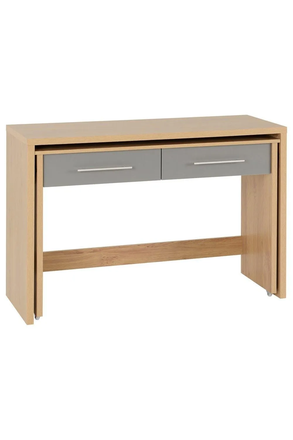 Seconique Seville 2 Drawer Slider Desk in Grey 2