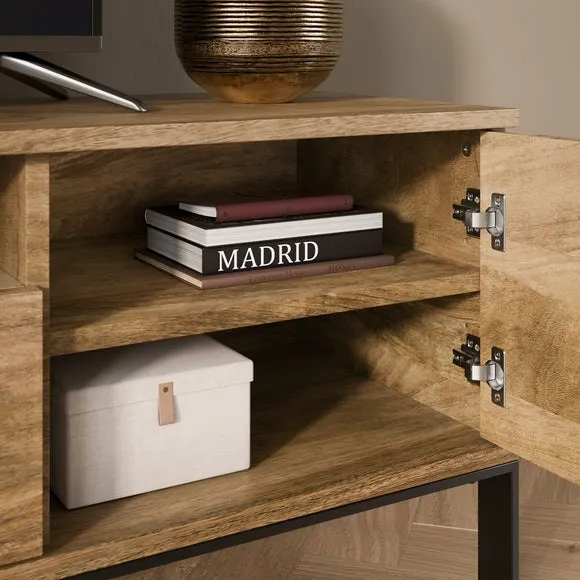 Watson Extra Wide TV Unit for TVs up to 80", Wood Effect 4