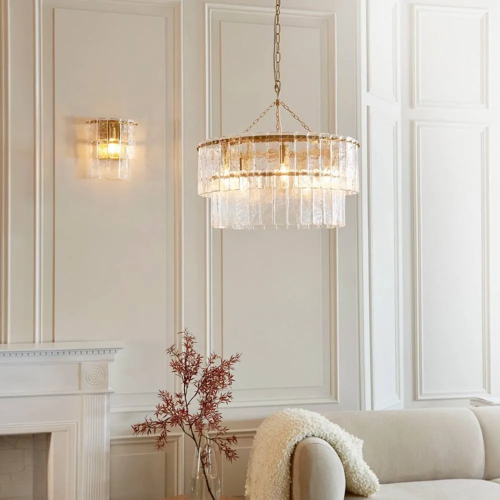 Netlighting Karine Wall Lamp & Handmade Glass E14 in Gold 6