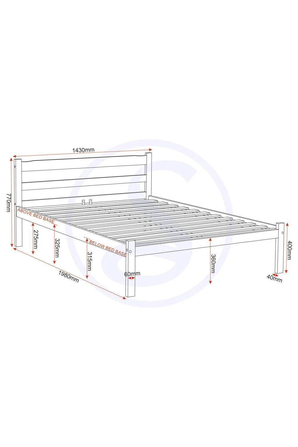 Seconique Panama 4'6" Double Bed in Natural 6
