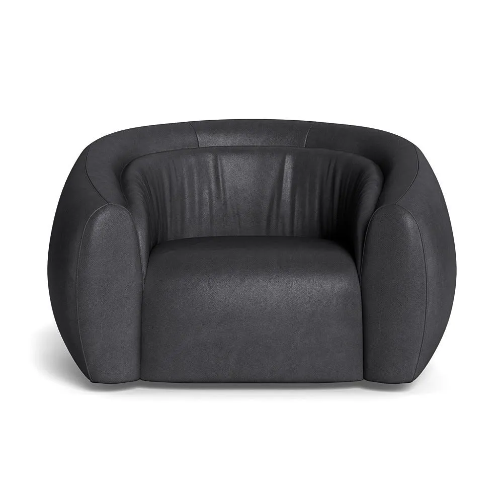 Heal's Flora Loveseat Linea Leather Black 1