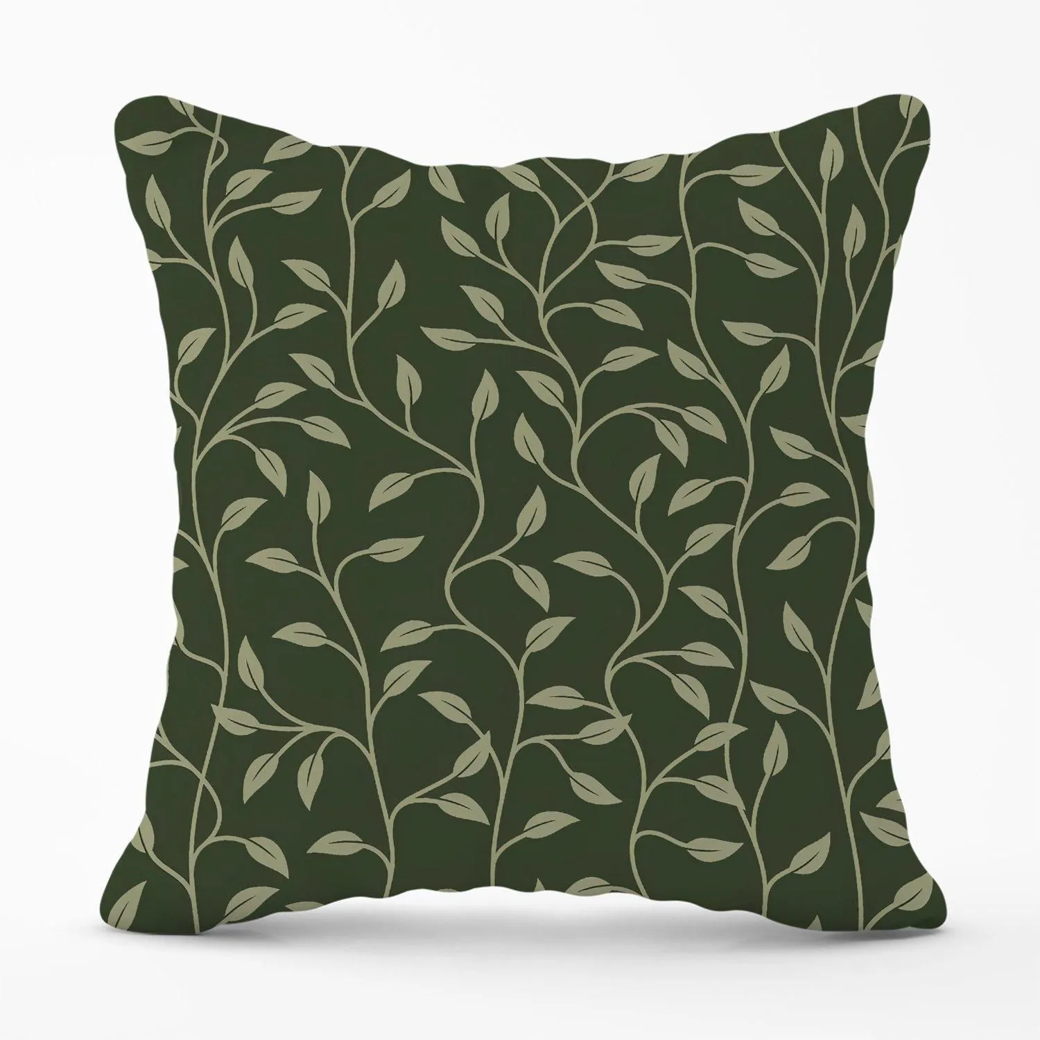 Warren Reed - Designer Green Shrub With Leaves Outdoor Cushion