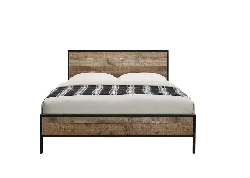 Birlea Industrial style Bed Frame Urban King Double or Small Double in Brown 6