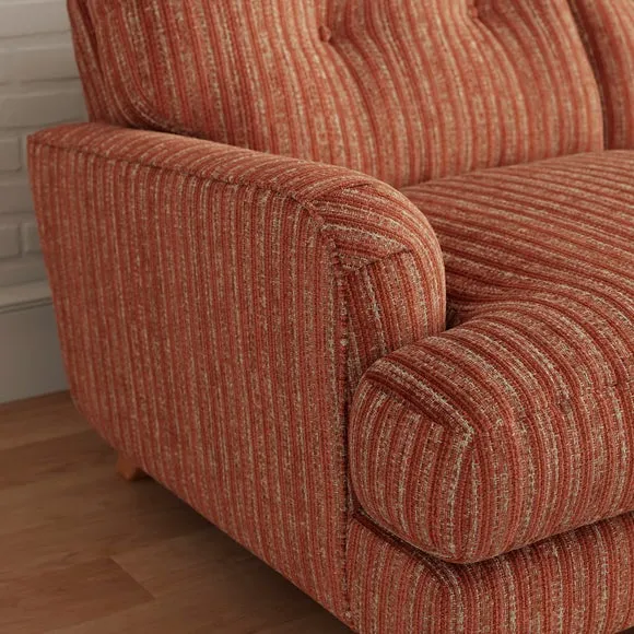 Martha Chunky Chenille Stripe 3 Seater Sofa 4