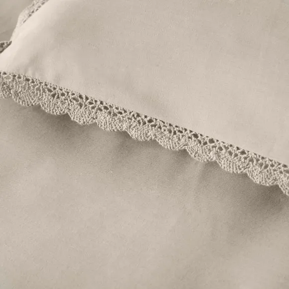 Pure Cotton Lace Duvet Cover & Pillowcase Set 4