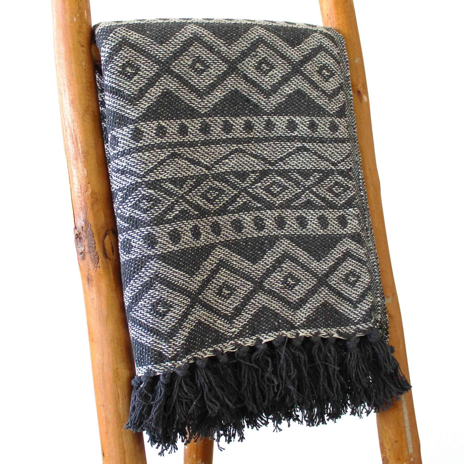 KDMD Boho Comfort Throws - 125x150cm - Grey Geometric