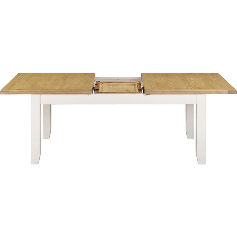 Seconique Windsor Pebble Grey Large Extending Dining Table (Part Assembled) in Ivory 5