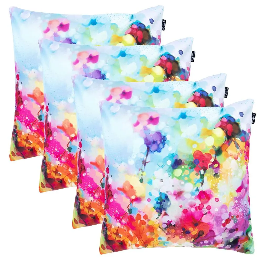 icon 4 Pack Cushion 43x43cm Spring Flower, Pink Back