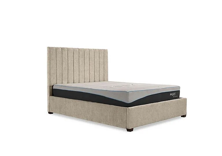 Miranda 133cm Headboard Manual Ottoman Bed Frame - Double - Kashmir Chalk