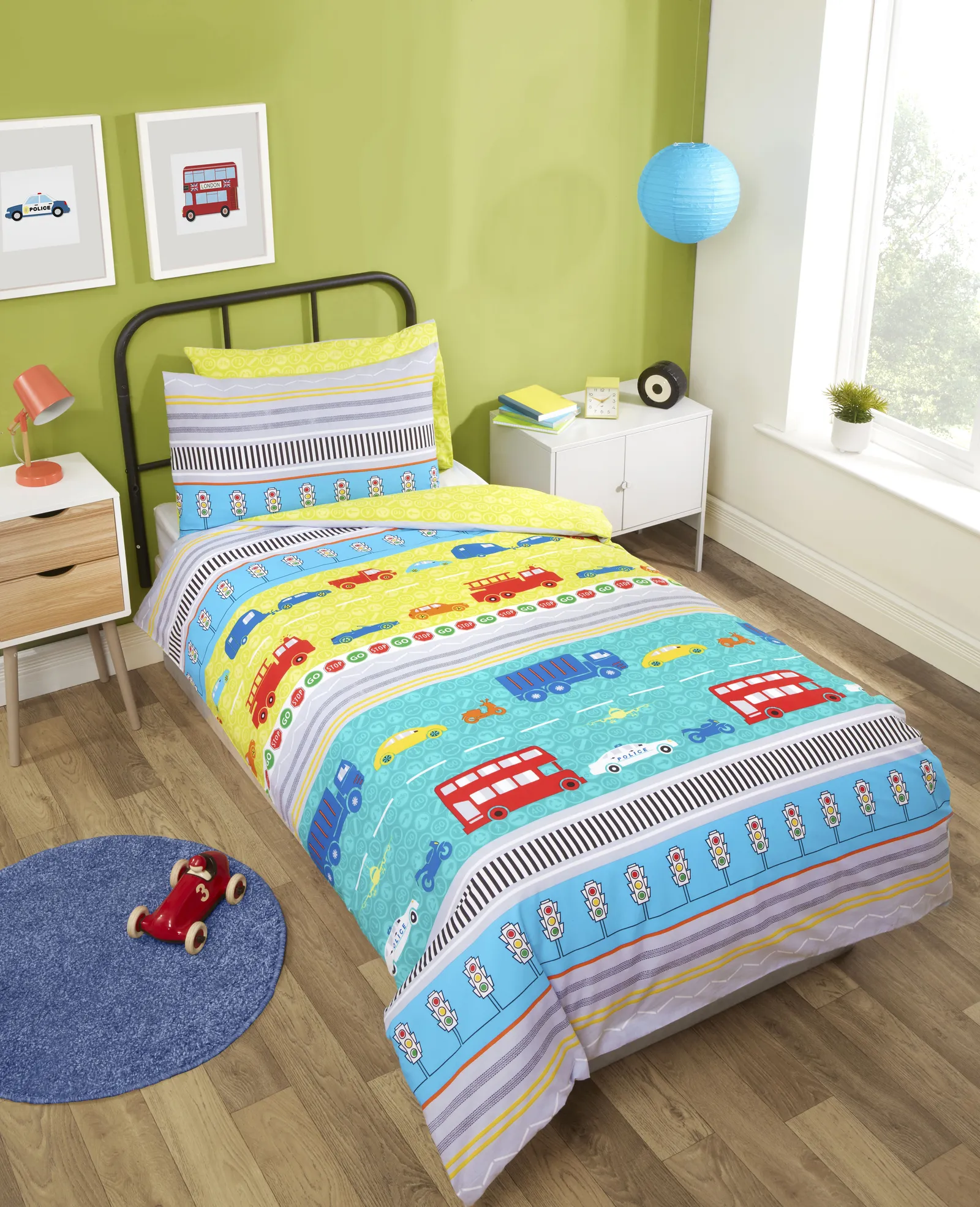 Rapport Home Transport Polycotton Duvet Cover Set With Pillowcase